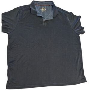 Tommy Bahama Polo Shirt Mens 3XL Blue Short Sleeve Tencel Golf Resort Wear